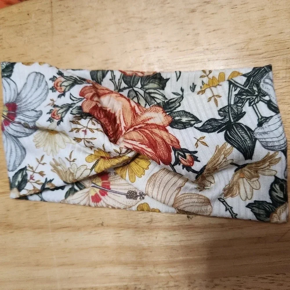 🌴 Kid's Floral Fall Crisscross Twist Stretchy Headband NEW